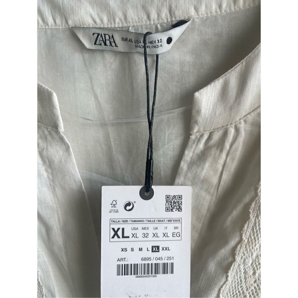 ❤️ZARA Voluminously Embroidered Dress XL - Picture 7 of 7
